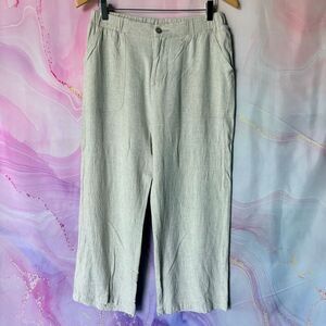 Karen Kane L Sand Beige Wide-Leg Cropped Pants Luxury Professional Boardwalk